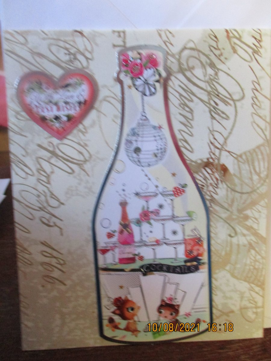 With Love and Best Wishes Bottle Card