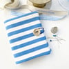 NEEDLE CASE - blue and white stripes