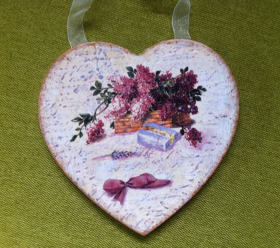 Decoupage Wedding Decoration House Decoration  Valentine's Gift Lilac