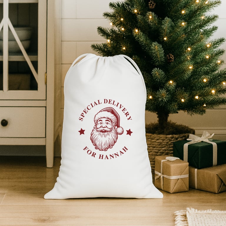 Personalised Santa Sack – Custom Christmas Special Delivery Santa Gift Bag