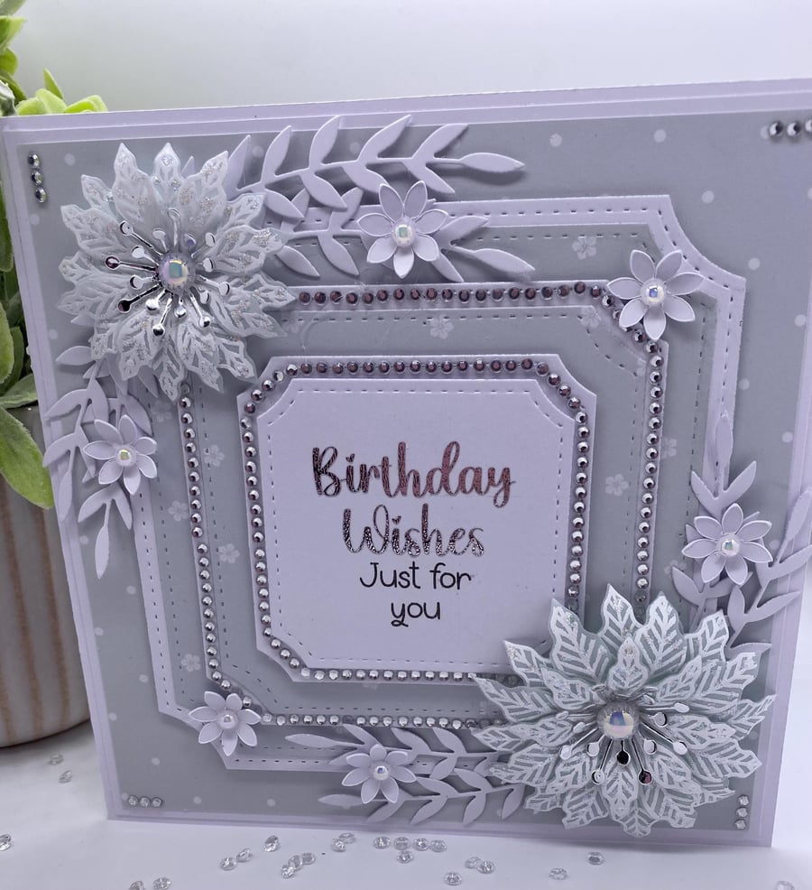 NEW Luxury 7 x 7 traditional standing Birthday Card