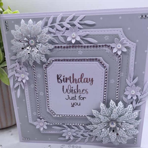 NEW Luxury 7 x 7 traditional standing Birthday Card