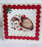 Hedgehog Christmas Cards Pack Of 4 - Image 1