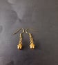 Small gold acorn charm dangle earrings  - Image 4