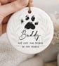 Personalised Pet Memorial Ornament – Paw Prints In Our Hearts Remembrance Gift