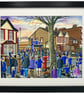 Chelsea, Kingsmeadow, Women Football Club F.C Stadium Art Print 14" x 11" Frame 