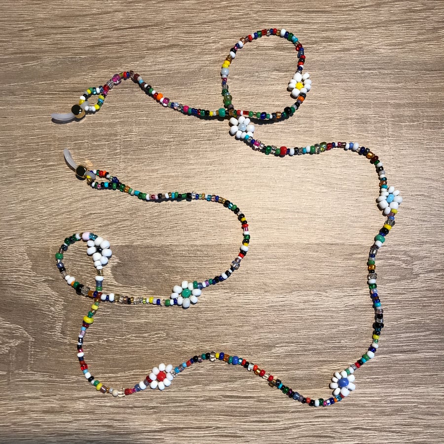 Crazy Daisy Sunglasses Lanyard - Music Festival Flower Eyeglass Glasses Chain