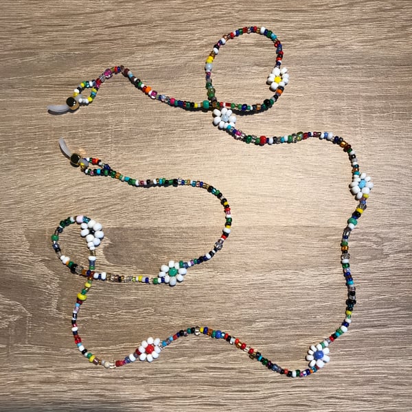 Crazy Daisy Sunglasses Lanyard - Music Festival Flower Eyeglass Glasses Chain