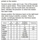 3 Band 4 Band Resistor Code Guide