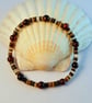 Tigers Eye & Shell Large Unisex Bracelet - Anniversary, Fathers Day Gift For Him - Image 6
