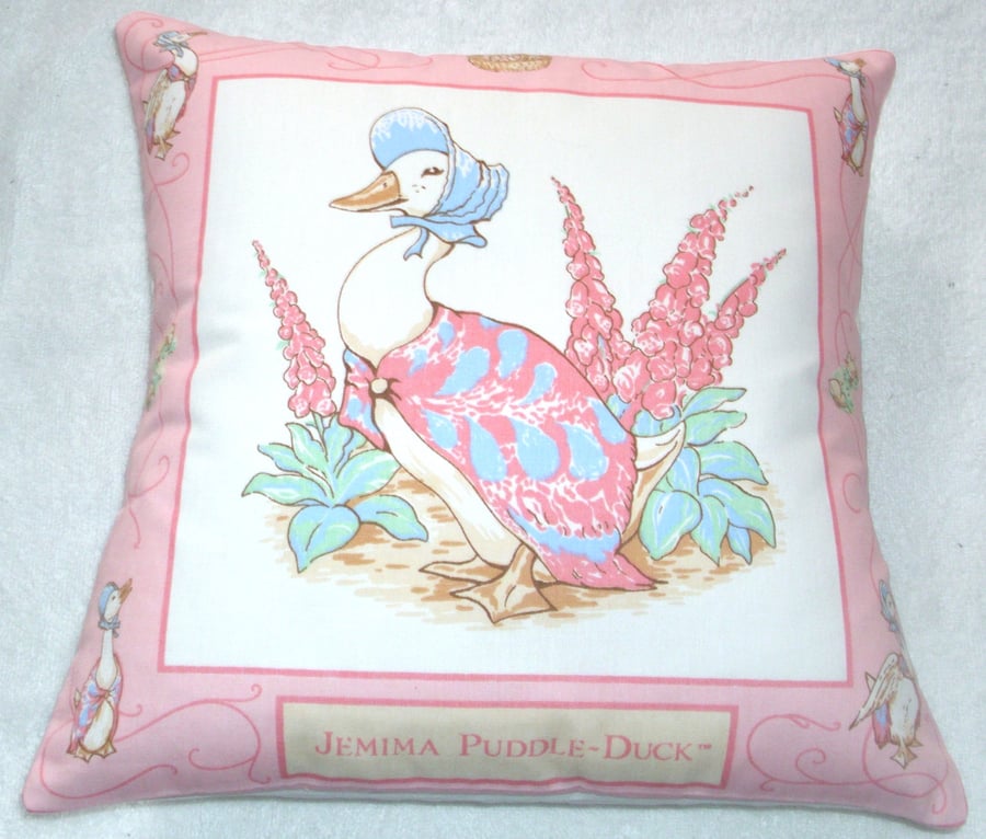 Beatrix Potter Jemima Puddle Duck cushion