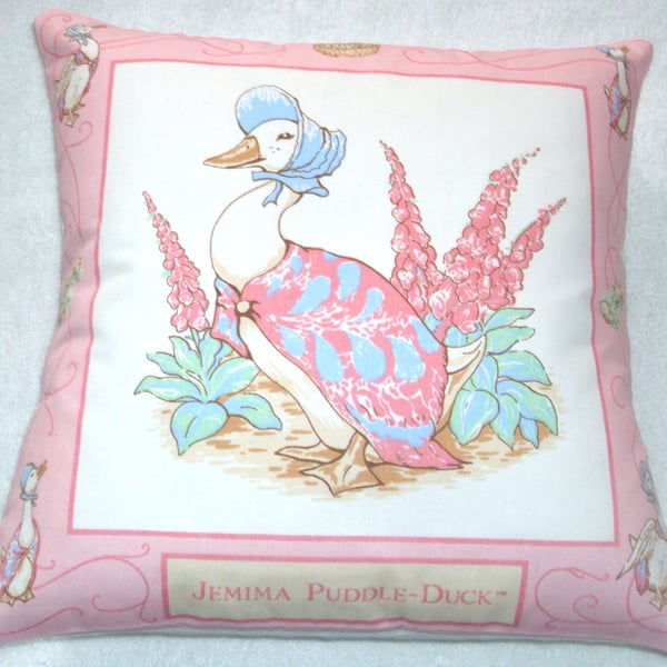 Beatrix Potter Jemima Puddle Duck cushion