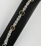 Sterling Silver Chainmaille Bracelet with 24k Gold Vermeil Infinity Symbols  - Image 8
