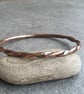 Copper half twist bangle, 7th anniversary gift - Image 4
