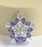 Handbag Charm, Purple & Clear Crystal Star with a Chainmaille Chain and Keyring - Image 1