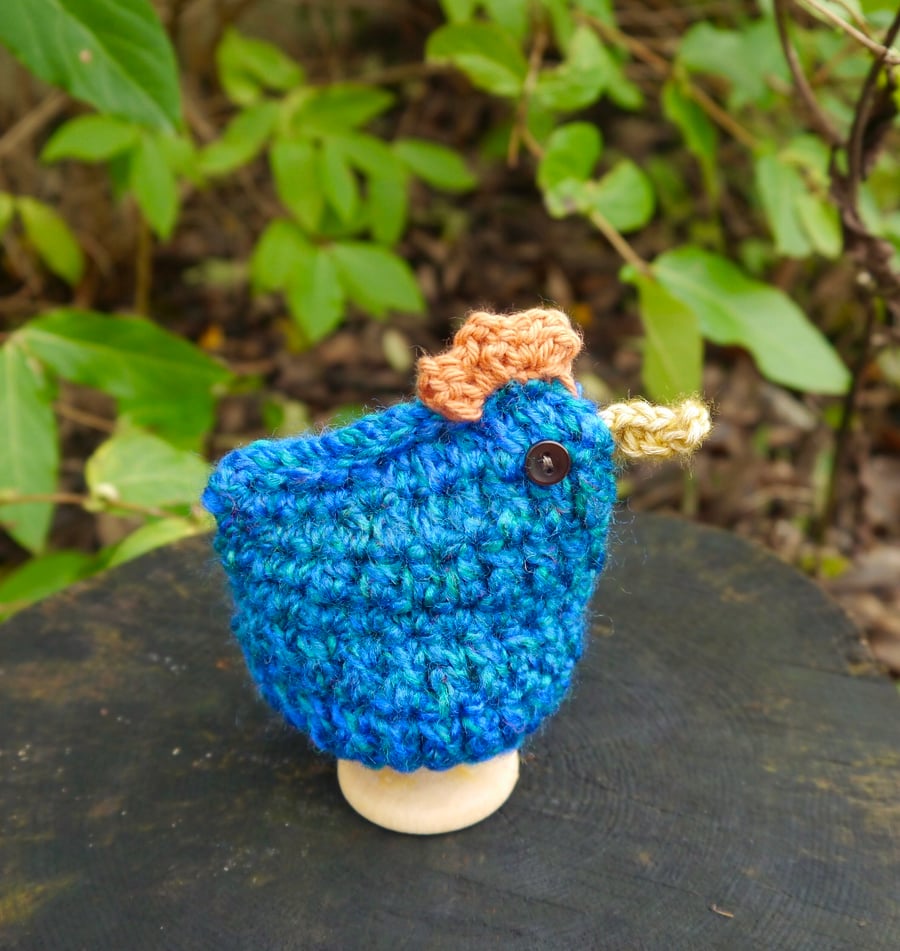 Blue Chicken Egg Cosy