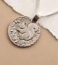 Squirrel Engraved Sterling Silver Coin Necklace - Image 9