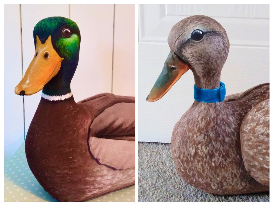 Pair of Mallard Duck Bookends 