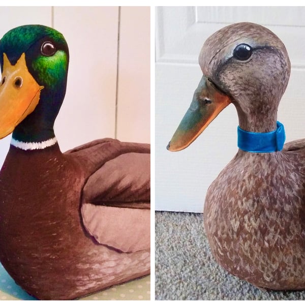 Pair of Mallard Duck Bookends 