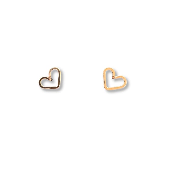 Gold Filled Heart Stud Earrings