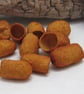 10 Onion Golden Brown Naturally Dyed Silk Cocoons - Image 3