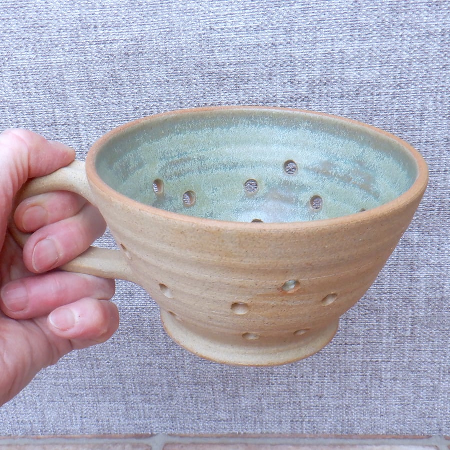 Berry bowl cup or colander handthrown in stoneware pottery ceramic 
