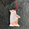 Nordic Porcelain Penguin, Scandi Christmas decoration,The Porcelain Menagerie