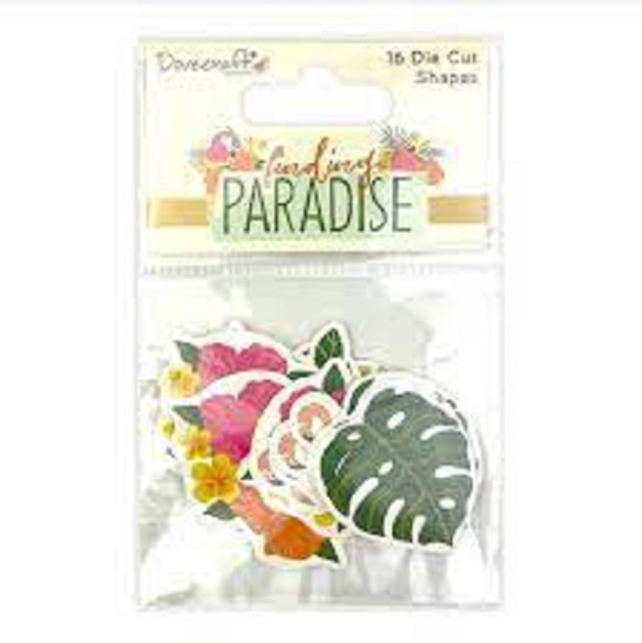 Dovecraft Collections 'Finding Paradise' 16 Die Cut Shapes