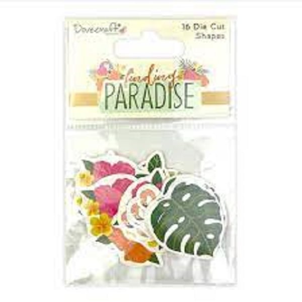 Dovecraft Collections 'Finding Paradise' 16 Die Cut Shapes