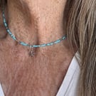 Small and Delicate Turquoise with Starfish Charm Ref R17