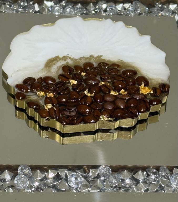 Handmade resin coaster