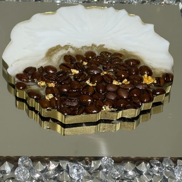 Handmade resin coaster