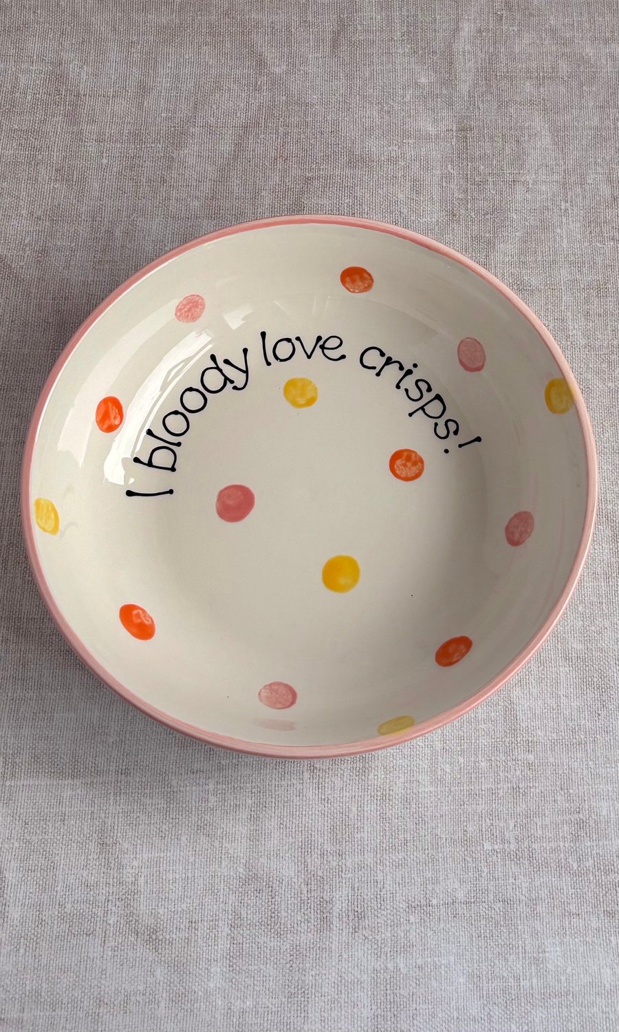 I bloody love crisps! bowl