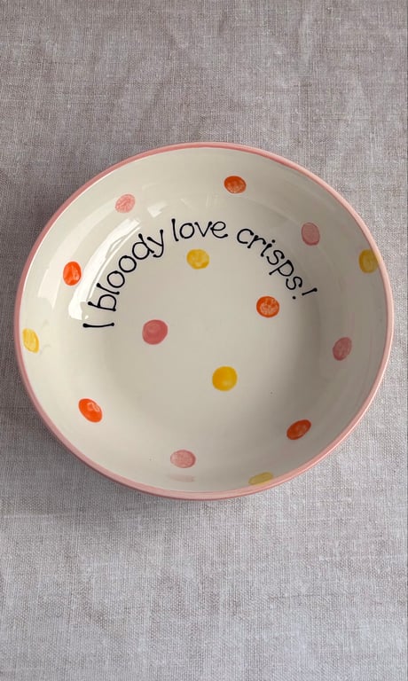 I bloody love crisps! bowl