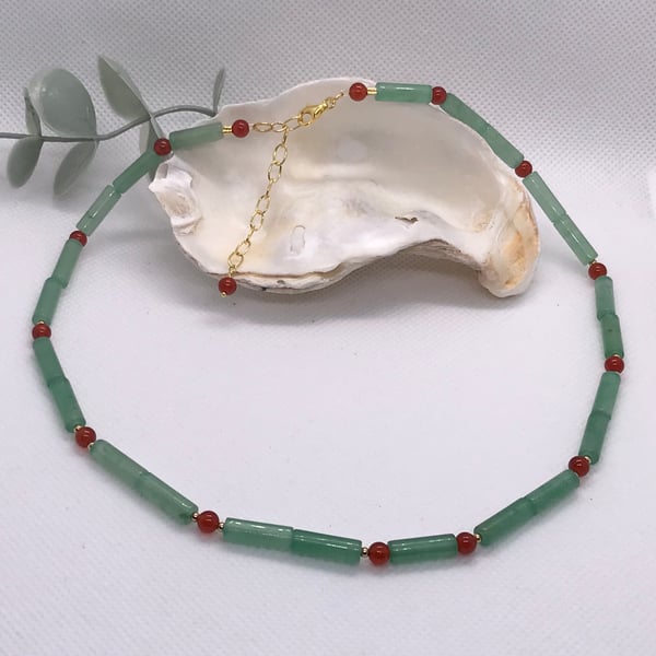 Green Aventurine choker necklace