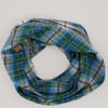 Snowdrop Tartan Handwoven Double Cowl