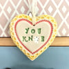 Small Ceramic heart decoration Swear words 