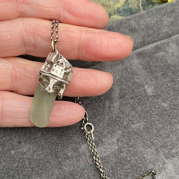 Thames river-glass pendant