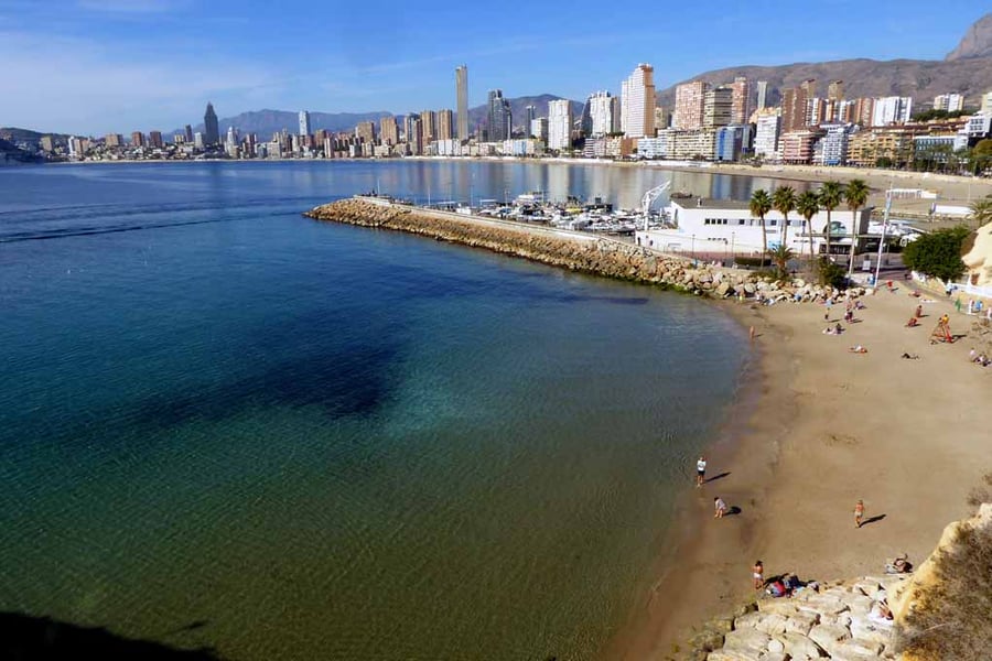 Benidorm Mal Pas Beach Costa Blanca Spain Photograph Print