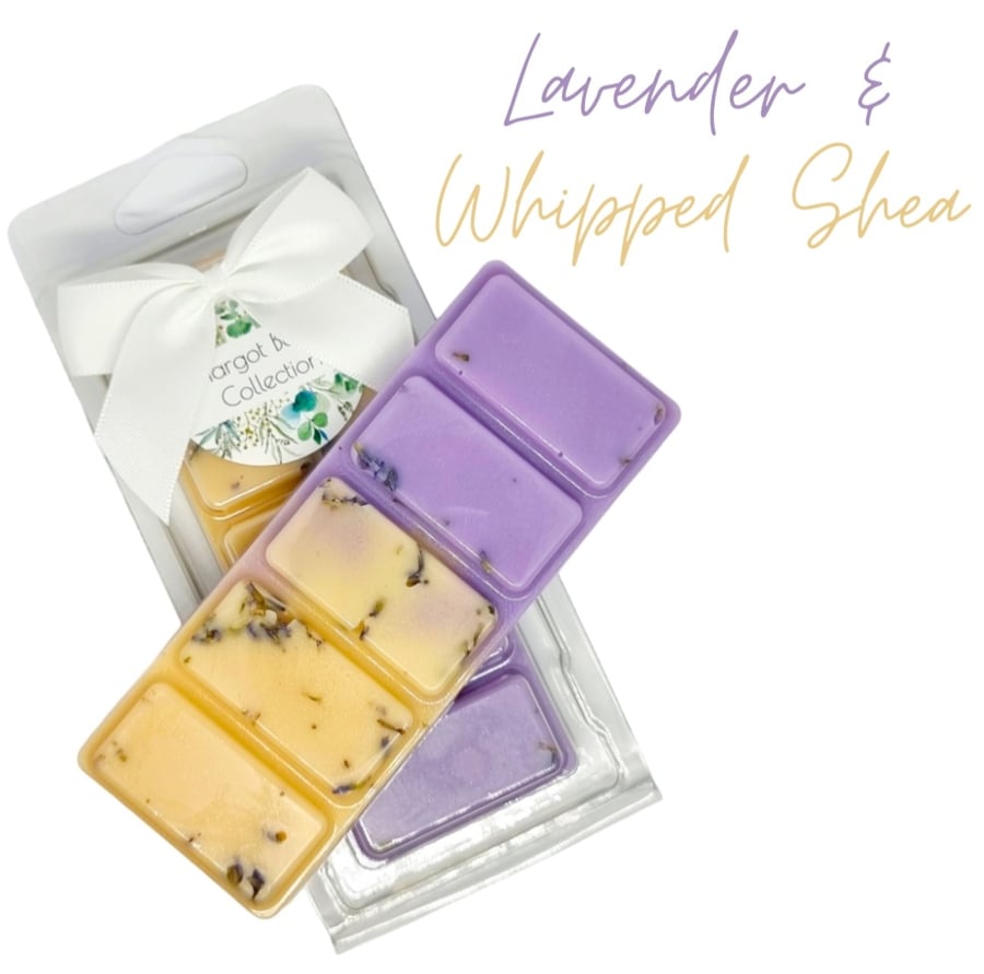 Lavender & Whipped Shea  Wax Melts UK  50G  Luxury  Natural  Highly Scented