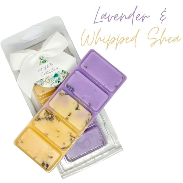 Lavender & Whipped Shea  Wax Melts UK  50G  Luxury  Natural  Highly Scented