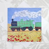 Father's day card - Steam engine train