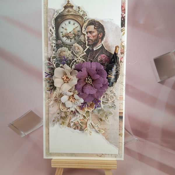 Handmade Vintage Msculine Card (R)