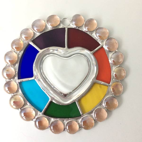 Rainbow edged heart  (0502)