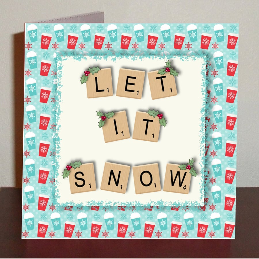 Christmas card Let it Snow