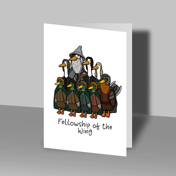 Fellowship of the Wing - Goose LOTR Inspired Greeting Card
