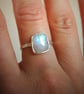 Rose Cut Glowing Rainbow Moonstone Ring - Image 4