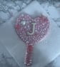 Handheld Glam MIrror Initial-J