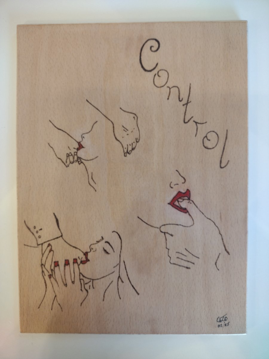 Pyrography line art 'control'