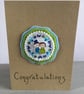 Hand Embroidered Wedding Card - Image 1